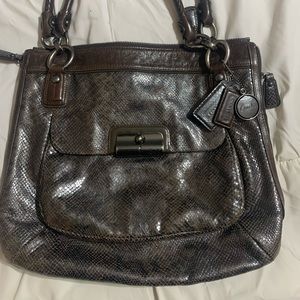 Coach Kristen Faux Snake Skin Hnadbag